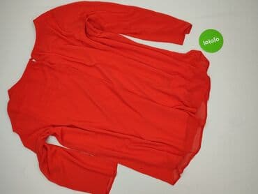 czerwona bluzka z dekoltem v: Туніка жіноча, розмір S — 4