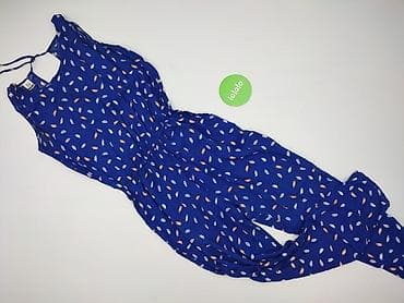 solar moda damska: Kombinezon damski bez rękawów w kolorze kobaltowym, we wzór piórek — 2