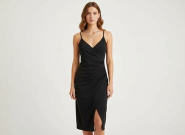 czarną sukienka na ramiączkach h m: H&M, Sukienka damska, rozmiar S — 1