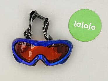 Masks & Glasses: Gogle narciarskie w kolorze niebieskim z pomarańczowymi soczewkami — 2
