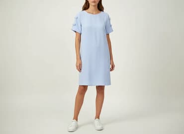 niebieska sukienki midi: Sukienka damska, rozmiar M — 1