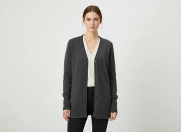 długi sweter sukienki: Kardigan damski, rozmiar L — 9