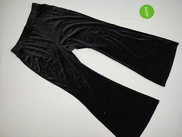 chicaca spodnie: Czarne damskie spodnie z weluru - Materiał: miękki, elastyczny welur — 2