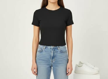 szorty damskie shein: Shein, T-shirt damski, rozmiar S — 6