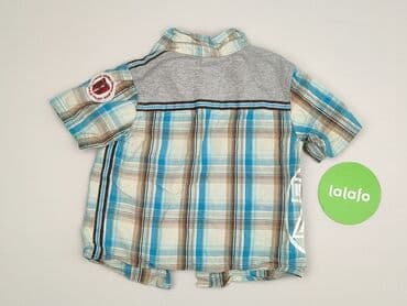 koszulka z psem: Shirt 1.5-2 years, condition - Perfect, pattern - Cell, color - Light blue — 3