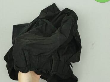 krótkie spodenki z wysokim stanem czarne: H&M, Szorty damskie, rozmiar L — 5