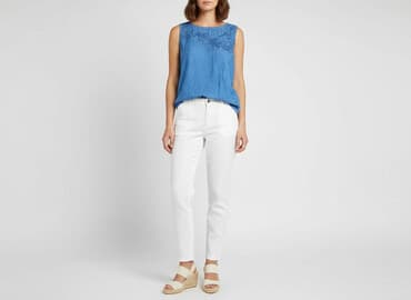 ażurowa bluzka na ramiączkach: Zеro, Bluzka damska, rozmiar M — 1