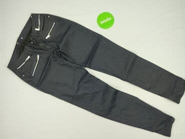 spodnie czarne damskie z niskim stanem: Spodnie materiałowe damskie, rozmiar S — 3