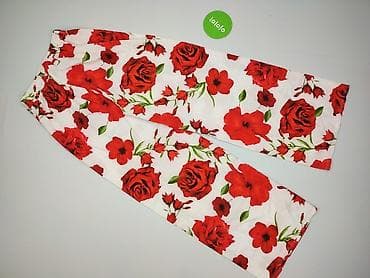 biale buty ccc: Damskie spodnie w kwiaty – MODA ENJOY - Fason: szerokie, proste — 3