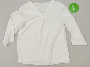 biała bluzka z dekoltem v: Bluzka damska, rozmiar M — 2