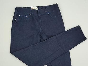 biale spodnie mom: Leggings, Jeansy damskie, rozmiar M — 1