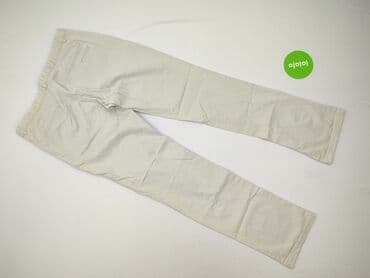 białe lniane spodnie zara: Chinosy dla mężczyzn, rozmiar L — 3