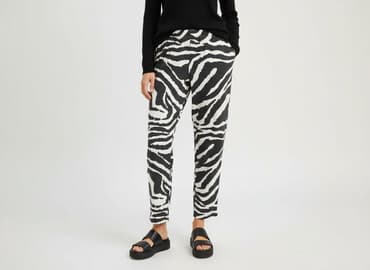 spodnie zebra h m: H&M, Spodnie materiałowe damskie, rozmiar L — 1