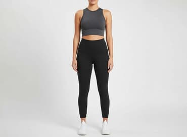 legginsy w prążki hm: H&M, Legginsy Sportowe damskie, rozmiar XS — 6