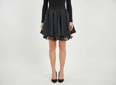 czarne rozkloszowane spódnice mini: BStyle, Spódnica damska, rozmiar S — 6