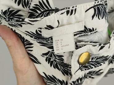 białe krótkie spodenki: H&M, Szorty damskie, rozmiar S — 6