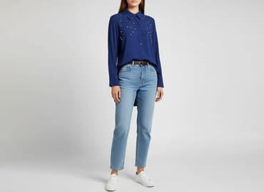 koszula damska z perełkami: Women`s shirt, size M — 1