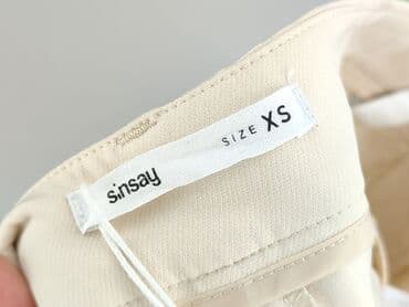 beżowe jeansy damskie: Sinsay, Spodnie materiałowe damskie, rozmiar XS — 4