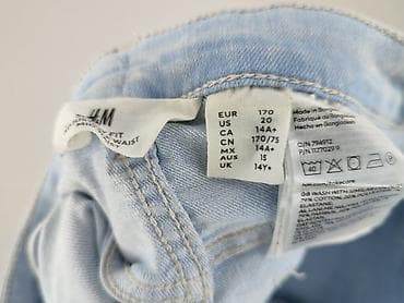 biale spodenki hm: Spodnie jeansowe, H&M, 16 lat, 170, stan - Bardzo dobry — 5