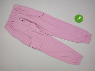 czarne cargo pull and bear: Cargo, Spodnie cargo damskie, rozmiar S — 3