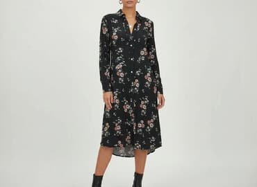 sukienki plus size z długimi rękawami: Divided, Sukienka damska, rozmiar M — 6