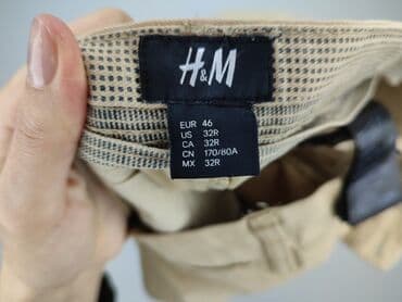 białe lniane spodnie zara: H&M, Chinosy dla mężczyzn, rozmiar M — 5