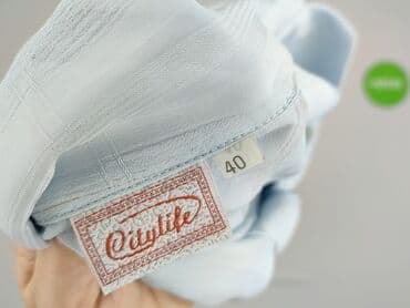 koszulka w niebieskie paski: Bluzka damska, rozmiar L — 4