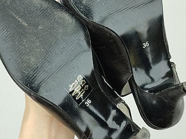pol but: Czarne czółenka damskie typu slingback FOREVER - Rozmiar: 35 — 5