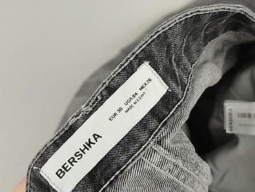 cropped blue jeans: Bershka, Jeansy damskie, rozmiar S — 4