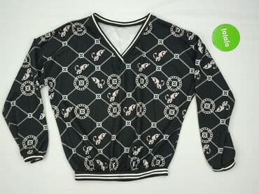 bluzka czarna z dekoltem v: Women's blouse, size 3XL — 3