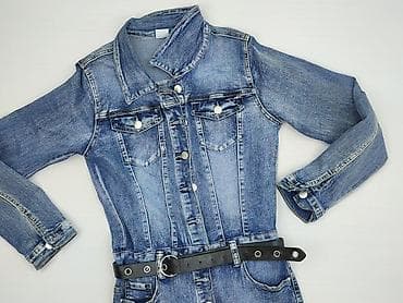 denimco: Sukienka jeansowa damska z paskiem – rozmiar S - Krój: dopasowana — 1