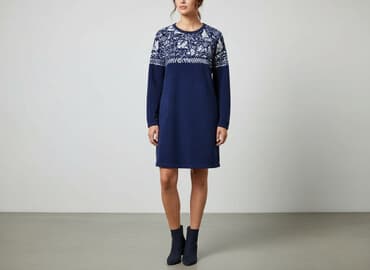 czapka zimowa z daszkiem i nausznikami: Sukienka damska, rozmiar S — 1