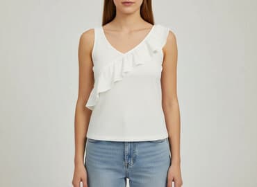 białe koturny sandały ccc: Top damski, rozmiar S — 6