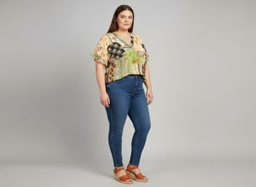 bluzka hawajska damska: Bluzka damska, rozmiar 6XL — 5