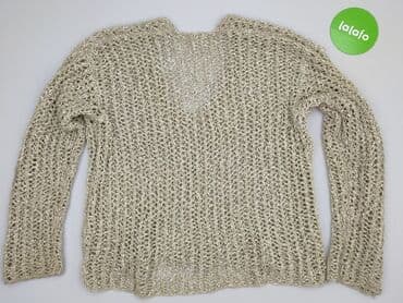 sweter z dekoltem v: Sweter damski, rozmiar One size — 3