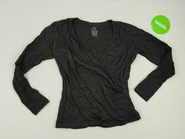 bluzka czarna z dekoltem v: Women's blouse, size S — 3