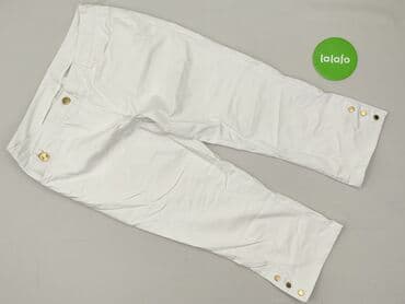 biale szerokie jeansy: Spodnie 3/4 damskie, rozmiar XL — 2