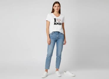 biały tshirt: T-shirt damski, rozmiar S — 5