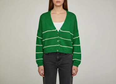 sweter w paski: Kardigan damski, rozmiar One size — 5