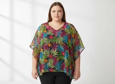 kurtki zimowe damskie wyprzedaż mohito: Janina, Ponczo damskie, rozmiar 4XL — 6