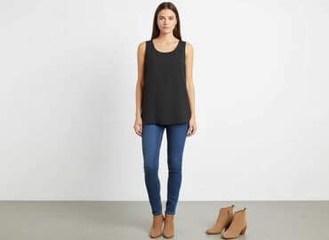 bluzki koszulowe czarne: Tchibo, Bluzka damska, rozmiar L — 6