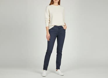 markowe jeansy: BRAX, Spodnie materiałowe damskie, rozmiar L — 8