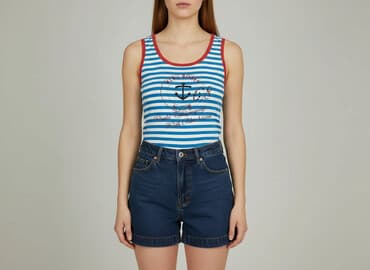 bluzki prazkowane: Blue, Top damski, rozmiar S — 7