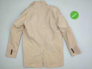 beżowy trencz i sukienka: Trencz damski, rozmiar M — 3