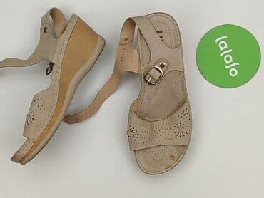 sukienka i sandały na koturnie: Sandały damskie, rozmiar 38 — 3