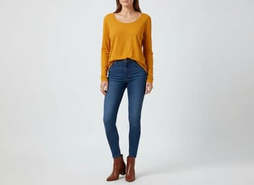 bluzki damskie pomarańczowa: Bluzka damska, rozmiar L — 7