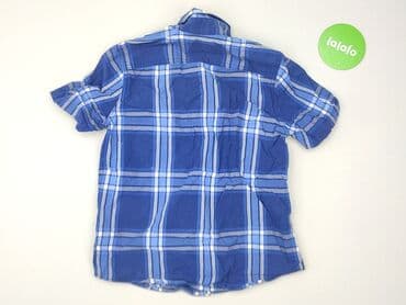 Kids' Clothes: Shirt 10 years, condition - Very good, pattern - Cell, color - Blue — 3