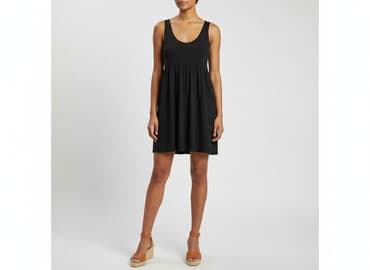 sukienka i sandały na koturnie: Sukienka damska, rozmiar S — 1