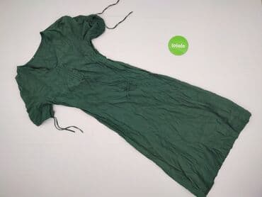 sukienka maxi butelkowa zieleń długi rękaw: Sukienka damska, rozmiar S — 3