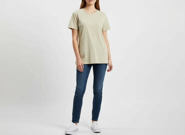 t shirt basic hm: H&M, T-shirt damski, rozmiar S — 1